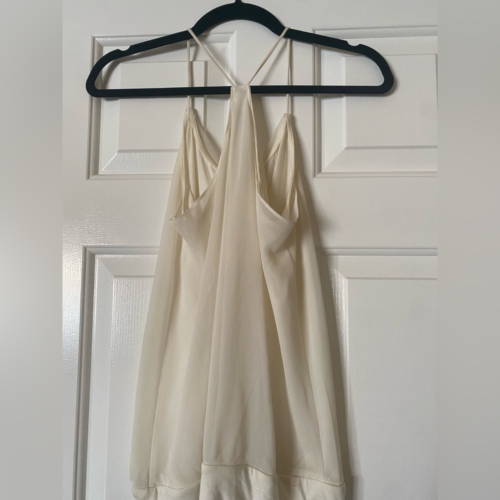 Womens Off-White Racer-Back Top - Picture 2 of 3